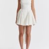 A-line Low Open Back Bow Mini Dress