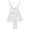 A-line Low Open Back Bow Mini Dress