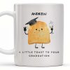 A Little Toast To Your Graduation Toast With Mortarboard - Personalized Custom Coffee Mug - GRAD002_MG
