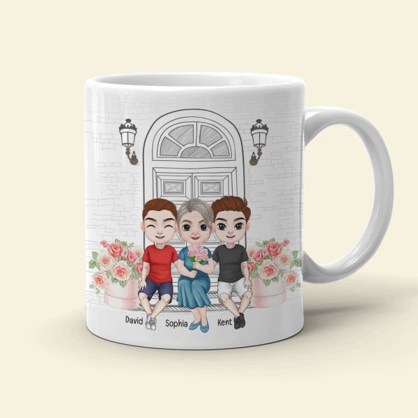 A Mother With All Sons Will Be Surrounded By Handsome Men-Personalized Coffee Mug- Gift For Mom- Gift For Son- Mom Coffee Mug