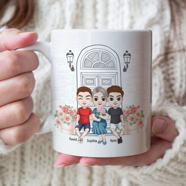 A Mother With All Sons Will Be Surrounded By Handsome Men-Personalized Coffee Mug- Gift For Mom- Gift For Son- Mom Coffee Mug