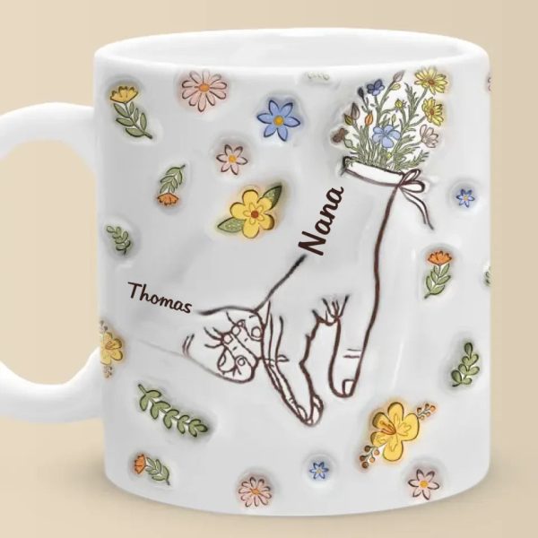 A Mother's Love Endures Through All - Family Personalized Custom 3D Inflated Effect Printed Mug - Gift For Mom, Grandma