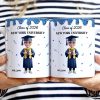 A New Chapter Begins Glitter Border - Personalized White Edge-to-Edge Mug
