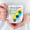 A Piece Of My Heart Is At The Rainbow Bridge - Memorial Personalized Custom Mug - Christmas Gift, Sympathy Gift For Pet Owners, Pet Lovers