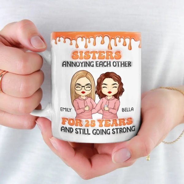 A Sibling Is Both Your Mirror And Your Opposite - Family Personalized Custom 3D Inflated Effect Printed Mug - Gift For Siblings, Brothers, Sisters