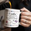 A Sister Is A Little Bit Of Childhood With Flowers And Butterfly - Personalized Custom Coffee Mug - BST436_MG