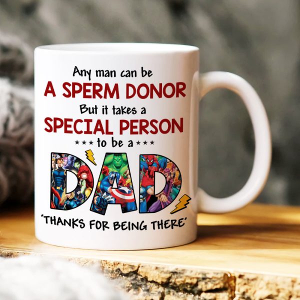 A Sperm Dad Family Gift Mug Funny White Mug
