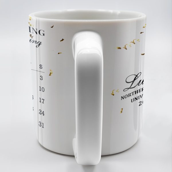 A Sweet Ending To A New Beginning, Graduate And Calendar - Personalized Custom Coffee Mug - GRAD028_MG