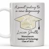 A Sweet Ending To A New Beginning, Graduation Cap And Diploma - Personalized Custom Coffee Mug - GRAD010_MG