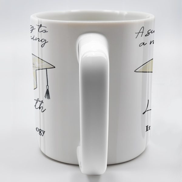 A Sweet Ending To A New Beginning, Graduation Cap And Diploma - Personalized Custom Coffee Mug - GRAD010_MG