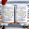 A Sweet Ending To A New Beginning, Graduation Cap And Diploma - Personalized Custom Coffee Mug - GRAD010_MG