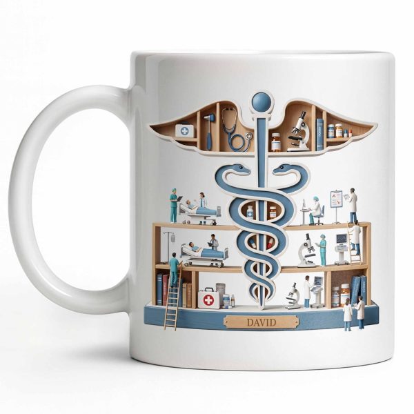 A Thoughtful Gift Celebrating Medical Dedication - Personalized Custom Coffee Mug - DOC070_MG