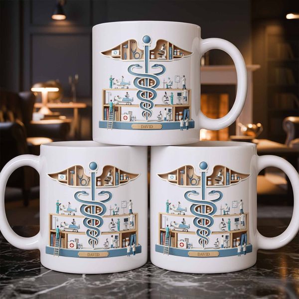 A Thoughtful Gift Celebrating Medical Dedication - Personalized Custom Coffee Mug - DOC070_MG