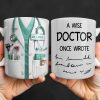 A Wise Doctor Once Wrote Medical Essentials - Personalized Custom Coffee Mug - DOC096_MG