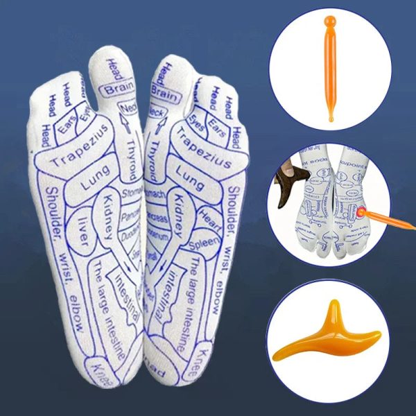 Acupressure Reflexology Socks With Massage Stick
