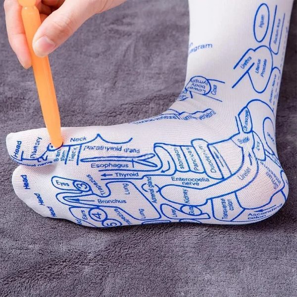 Acupressure Reflexology Socks With Massage Stick
