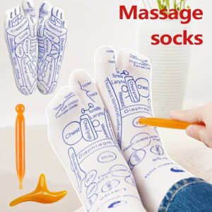 Acupressure Reflexology Socks With Massage Stick