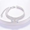Adjustable Dog Chain Collar with Zircon