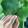 Adjustable Hug Hands Couple Ring in Silver Tone