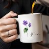 Admire The Beauty Of Pansies Every Morning - Personalized Custom Coffee Mug - CP001_MG