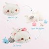 Adorable 47cm Mother Cat with 4 Mini Kittens - Perfect Gift for Kids!