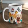 Adorable Dog Christmas White Ceramic Mug Festive Cartoon Style, Perfect Gift for Dog Lovers
