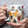 Adorable Dog Christmas White Ceramic Mug Festive Cartoon Style, Perfect Gift for Dog Lovers