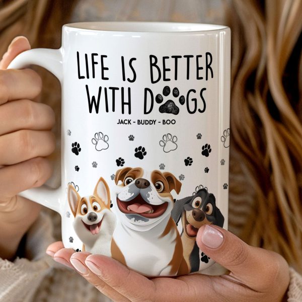 Adorable Dog-Themed Ceramic Mug, Adding Warmth and Joy to Your Day