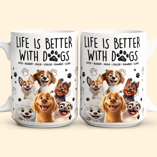 Adorable Dog-Themed Ceramic Mug, Adding Warmth and Joy to Your Day
