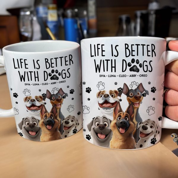 Adorable Dog-Themed Ceramic Mug, Adding Warmth and Joy to Your Day