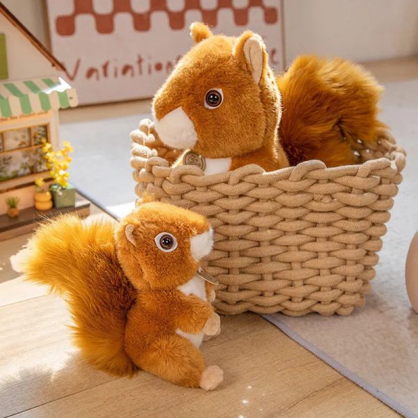 Adorable Realistic Squirrel Plush Toy - Soft, Furry, Perfect Gift!