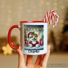 Adorable Welsh Corgi with Santa Hat Personalized Mug, Jolly Christmas Gift with Custom Name