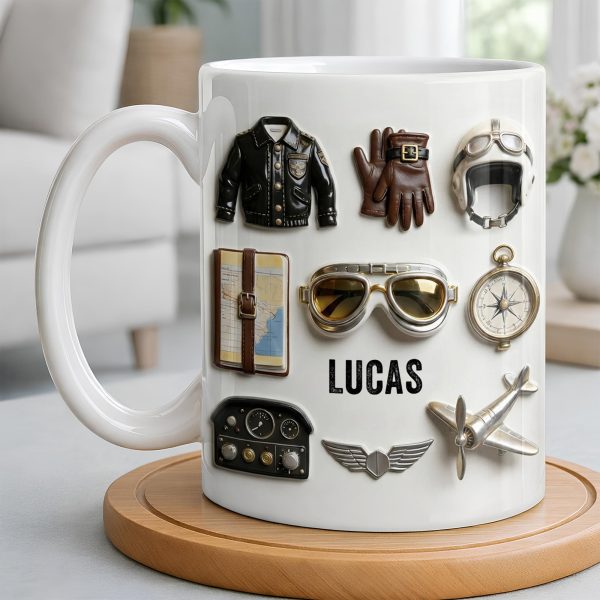 Adventure Awaits, Customize With Icons Of Travel And Aviation - Personalized Custom Coffee Mug - JBS124_MG