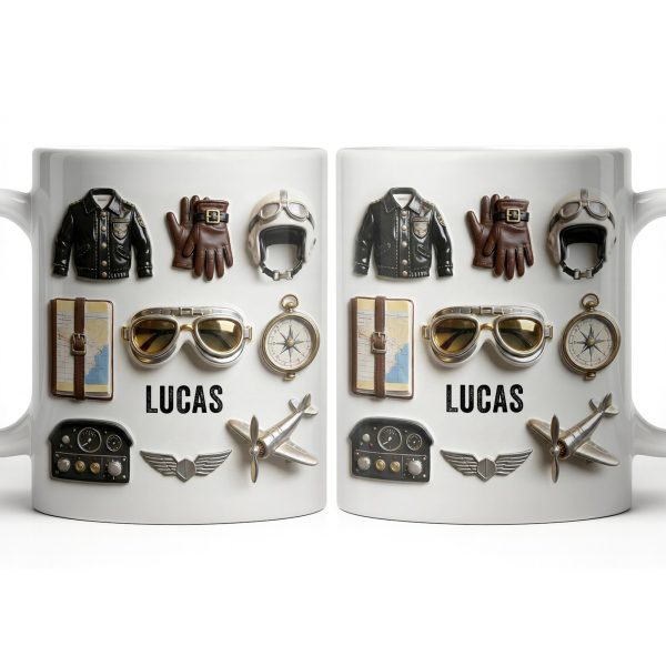 Adventure Awaits, Customize With Icons Of Travel And Aviation - Personalized Custom Coffee Mug - JBS124_MG