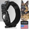 AirTag Dog Collar with Handle, Tactical Dog Collar for Large Medium Dogs