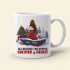 All Because Two People Swiped Right, Personalized Coffee Mug, Christmas Gifts For Couple