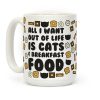 All I Want Out of Life Is Cats and Breakfast Food Coffee Mug