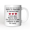 All The Things to Say Heartful Message Personalized Mug, Romantic Sincere Gift For Husband or Wife With Custom Name