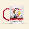 Always And Forever Peanut Couple - Personalized Accent Coffee Mug - Gift For Couple, Husband Wife | GR9 NH96