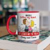 Always And Forever Peanut Couple - Personalized Accent Coffee Mug - Gift For Couple, Husband Wife | GR9 NH96