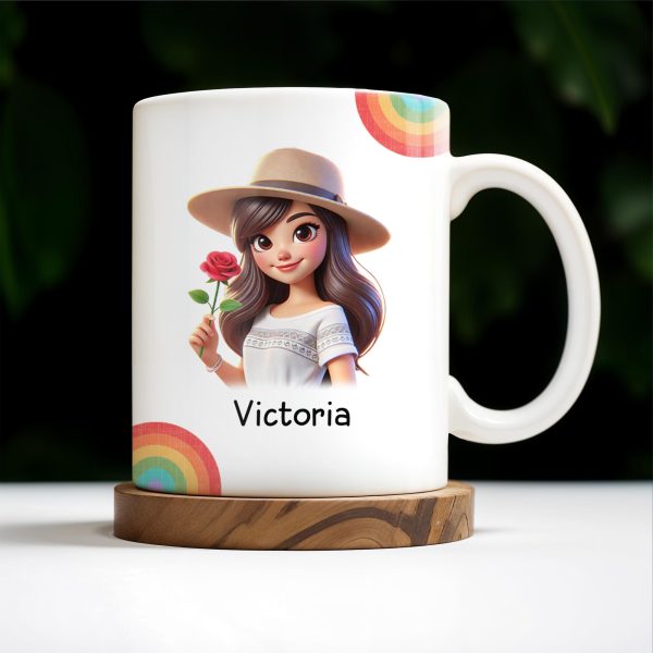 Always Here To Remind You Of Your Strength, Girl With Rose - Personalized Custom Coffee Mug - COL071_MG