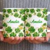 Amelia Shamrocks And Coins - Personalized Custom Coffee Mug - FAM801_MG