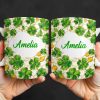 Amelia Shamrocks And Coins - Personalized Custom Coffee Mug - FAM801_MG