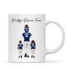 American Football Dad Dream Team Personalized Mug, Coolest Father's Day Gift For Dad