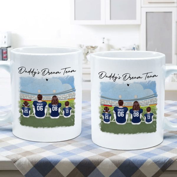 American Football Dad Team Family Personalized Mug
