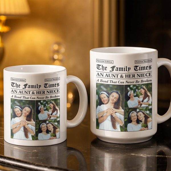 An Aunt & Her Niece, A Bond That Can Never Be Broken - Personalized Custom Coffee Mug - NCE035_MG