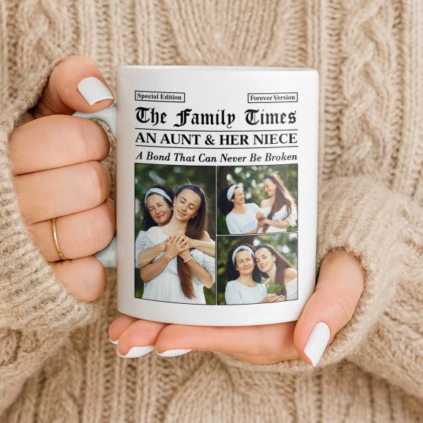An Aunt & Her Niece, A Bond That Can Never Be Broken - Personalized Custom Coffee Mug - NCE035_MG