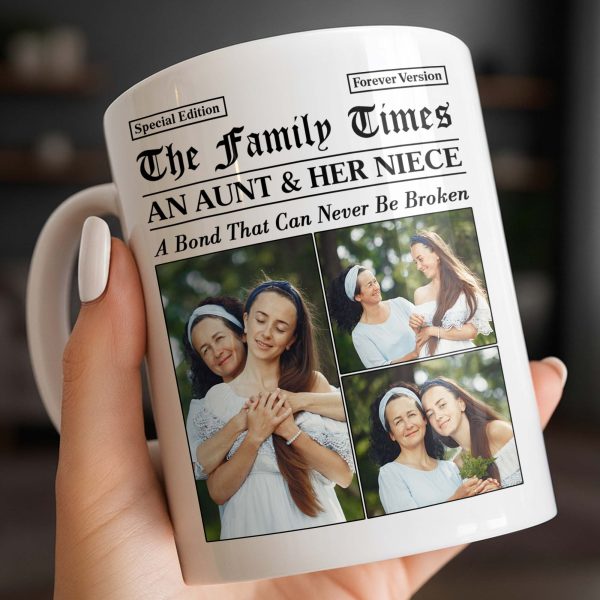 An Aunt & Her Niece, A Bond That Can Never Be Broken - Personalized Custom Coffee Mug - NCE035_MG