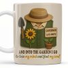And Into The Garden I Go To Lose My Mind And Find My Soul, Gardening Tools - Personalized Custom Coffee Mug - GARD001_MG