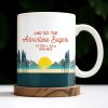 And So The Adventure Begins Featuring Mountains And Sunrise - Personalized Custom Coffee Mug - CPL494_MG